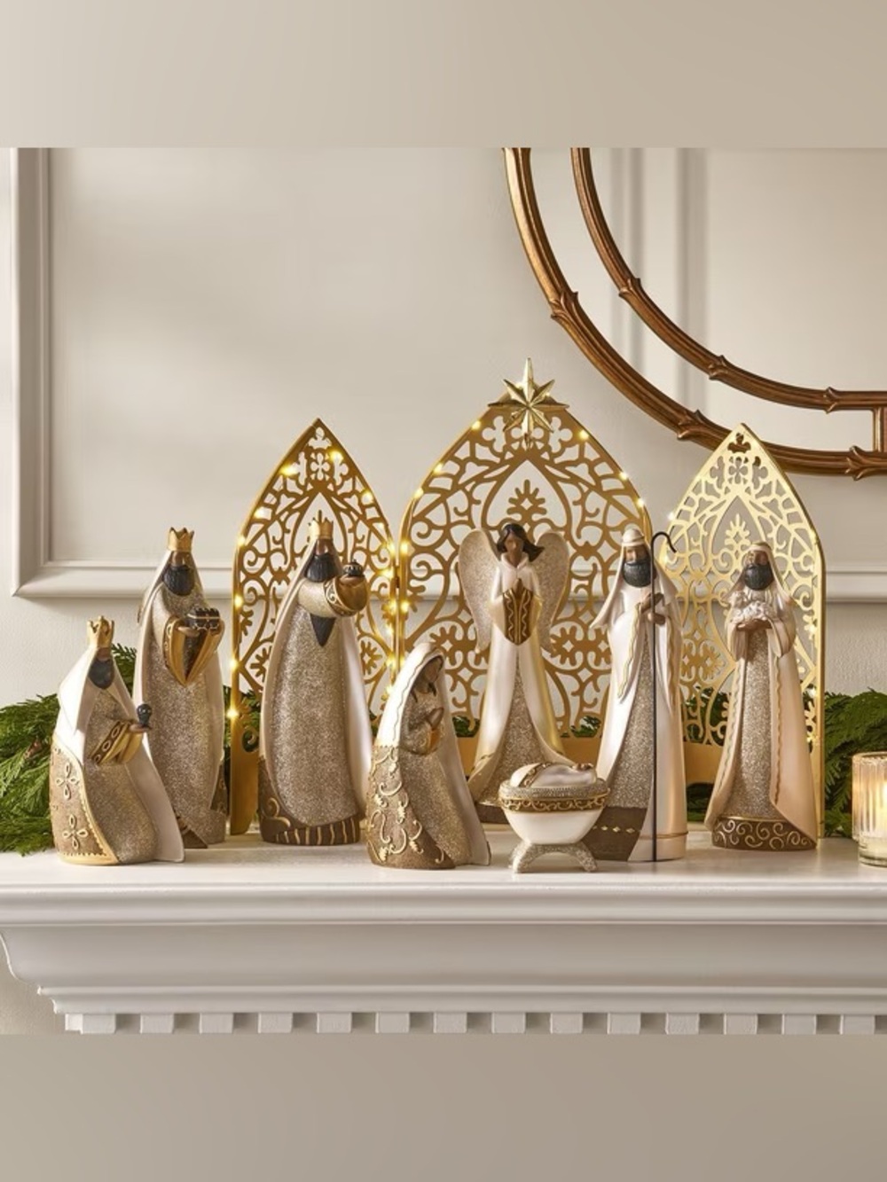 Pre-Lit Nativity Set, 9-Piece